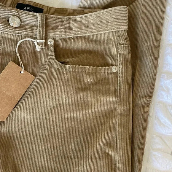 A.P.C petite new standard beige corduroy pants - Picture 2 of 10